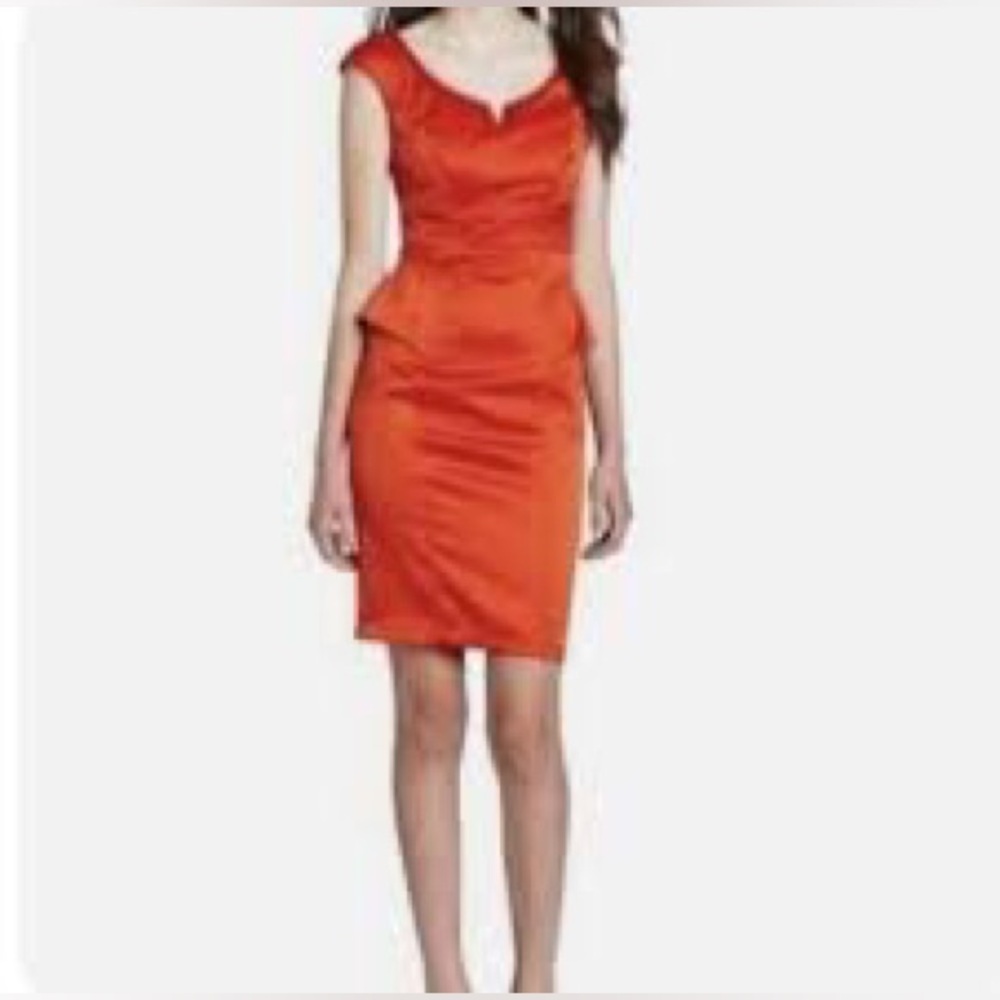 XOXO Orange Sleeveless Peplum Dress Sz 5/6